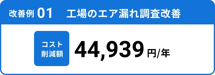 工場のエア漏れ調査改善